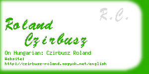 roland czirbusz business card